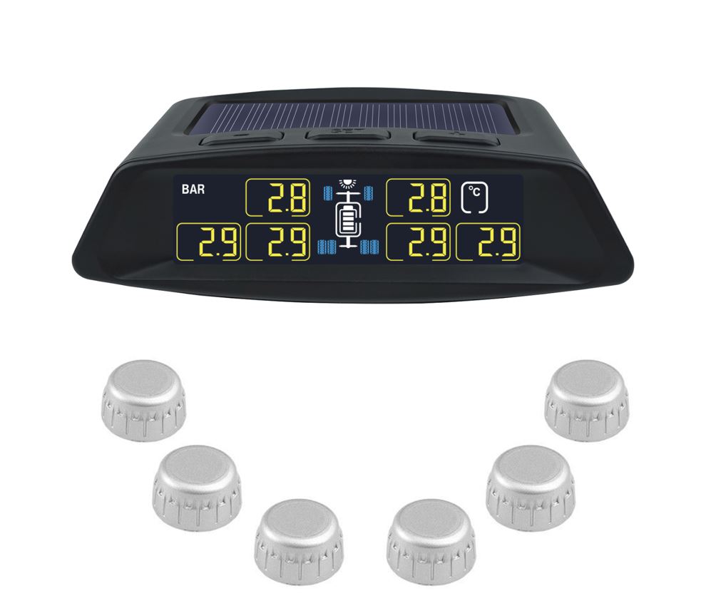 Solar Tyre Pressure Monitoring System – 6 External Sensors